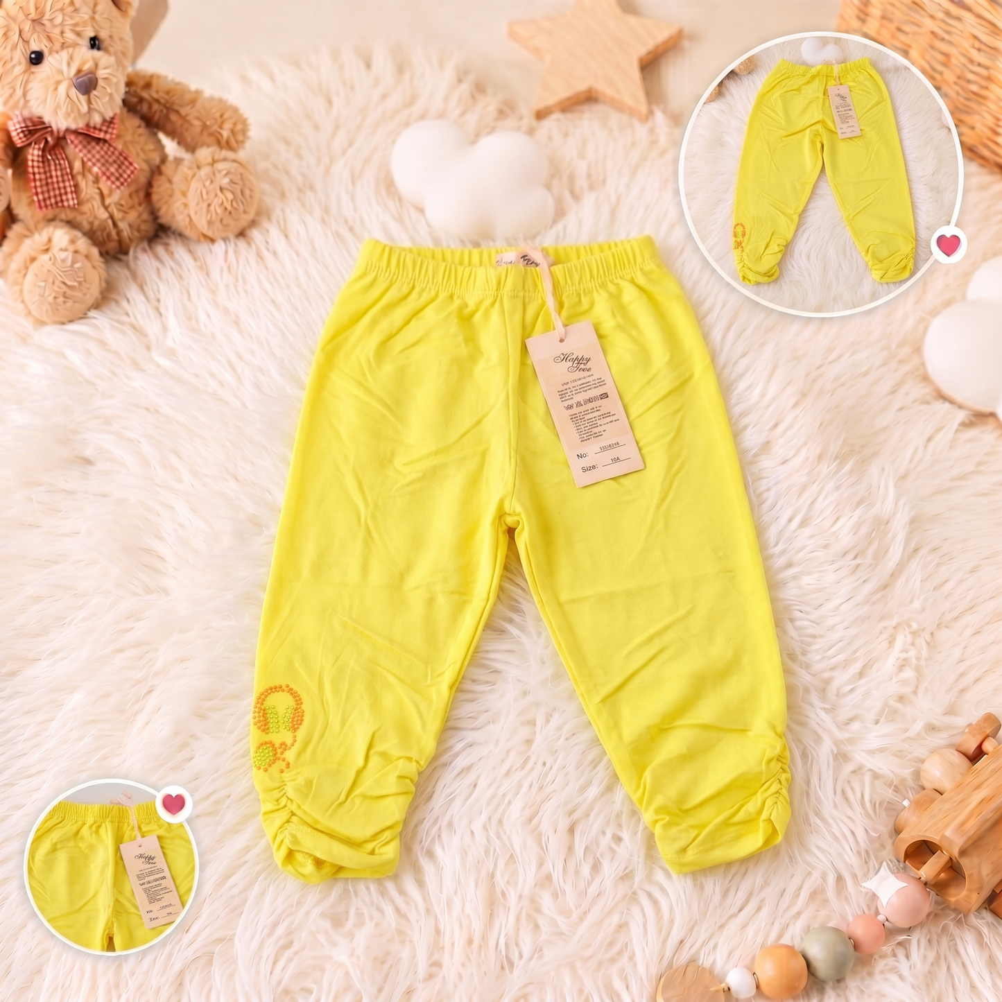 Pantaloni Casual pentru Copii Galben HR-8418