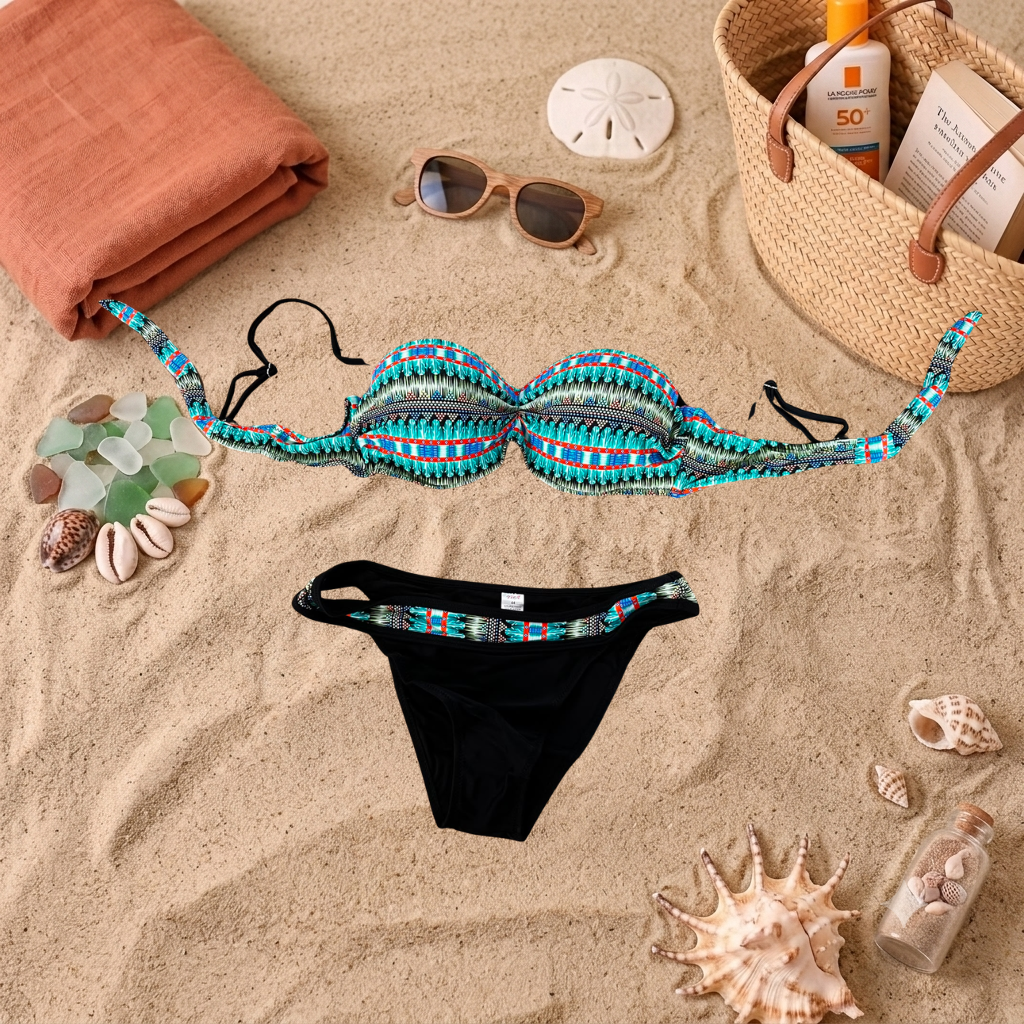 Costum de baie doua piese Bleu A19-02