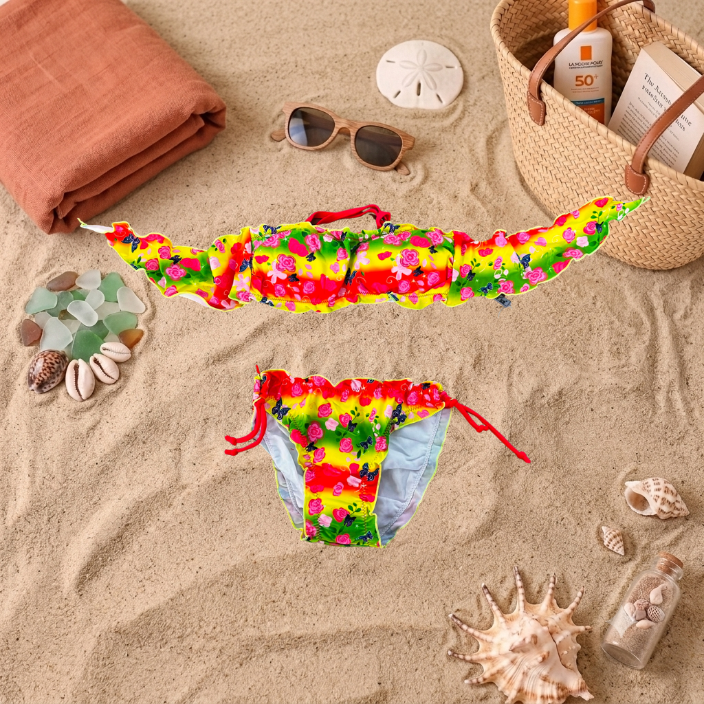 Costum de baie doua piese Rosu R18-4