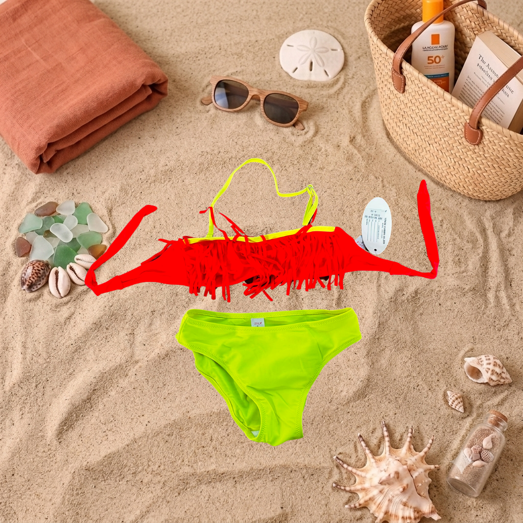 Costum de baie doua piese Neon Portocaliu S18-02