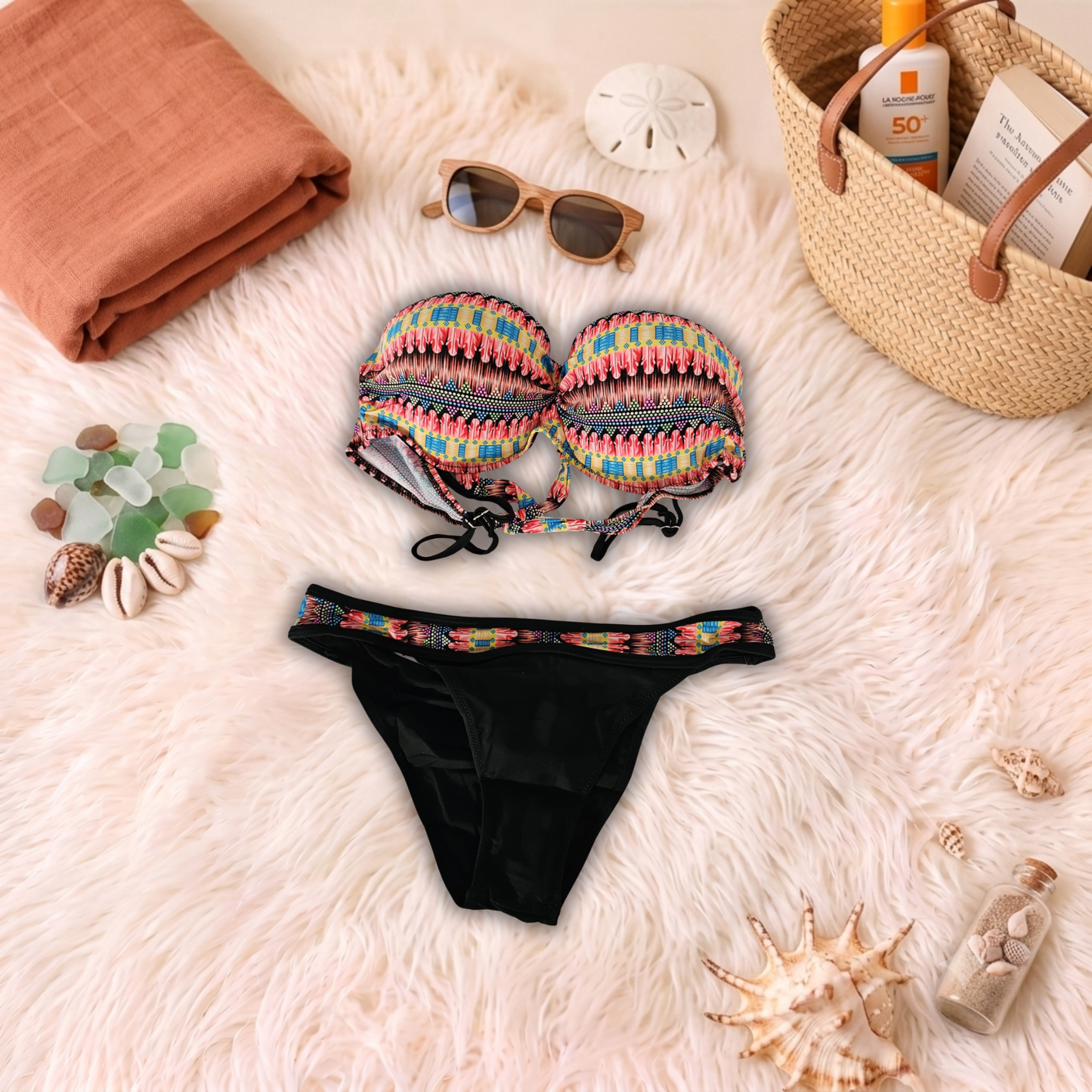 Costum de baie doua piese Negru A19-02