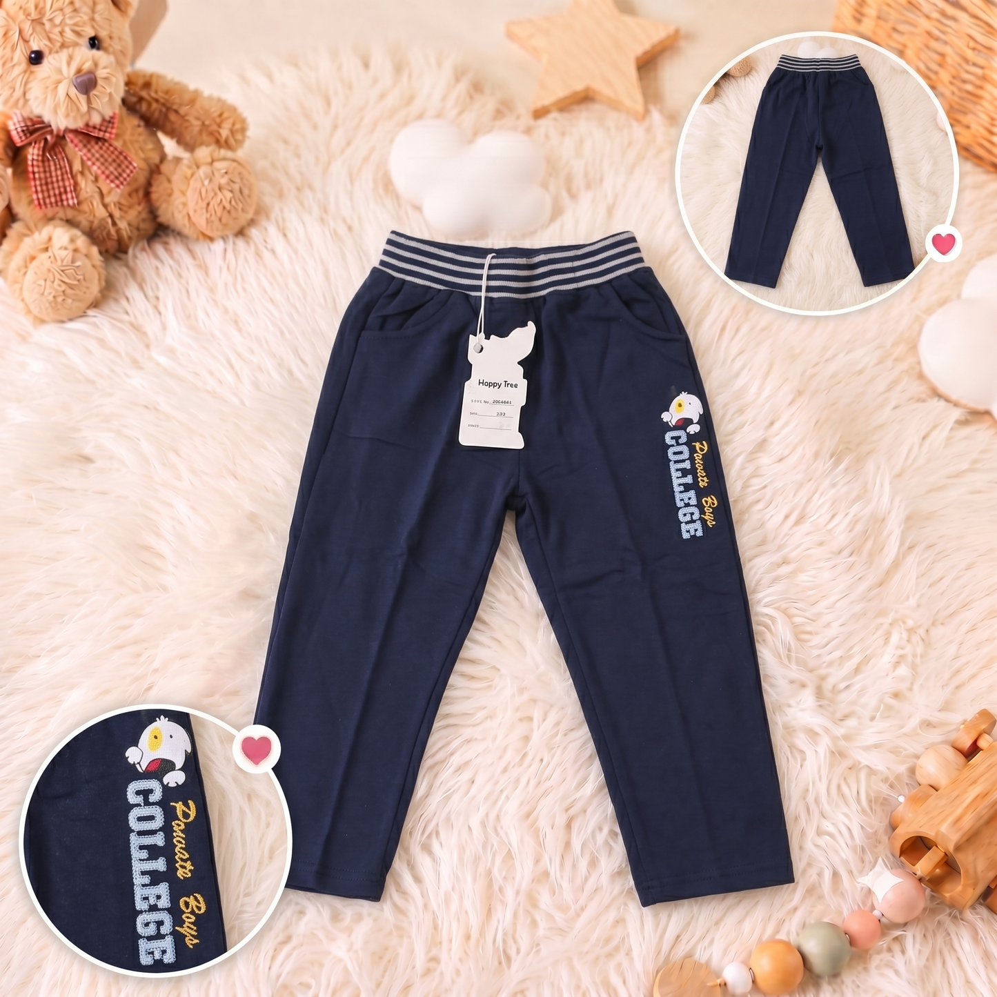 Pantalonași Casual pentru Copii Bleumarin HR-0443