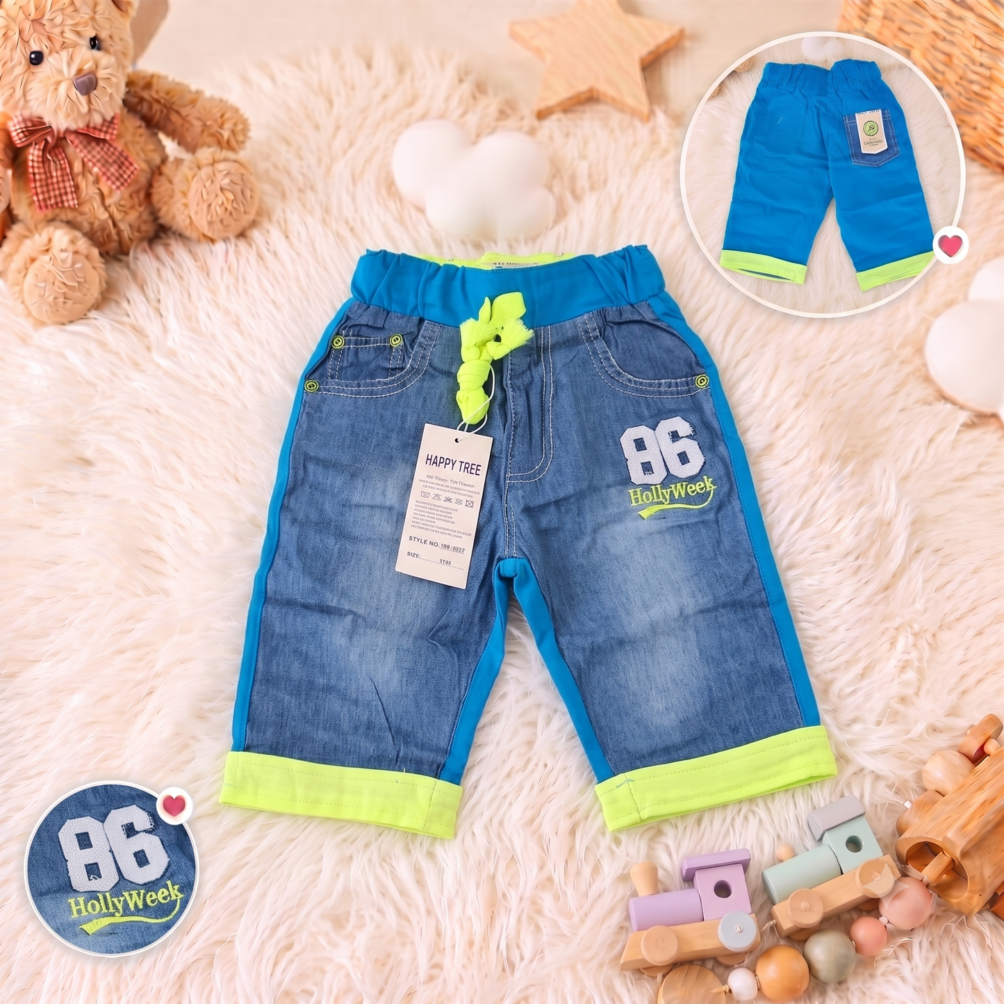 Pantaloni Casual pentru Copii Albastru HR-1302