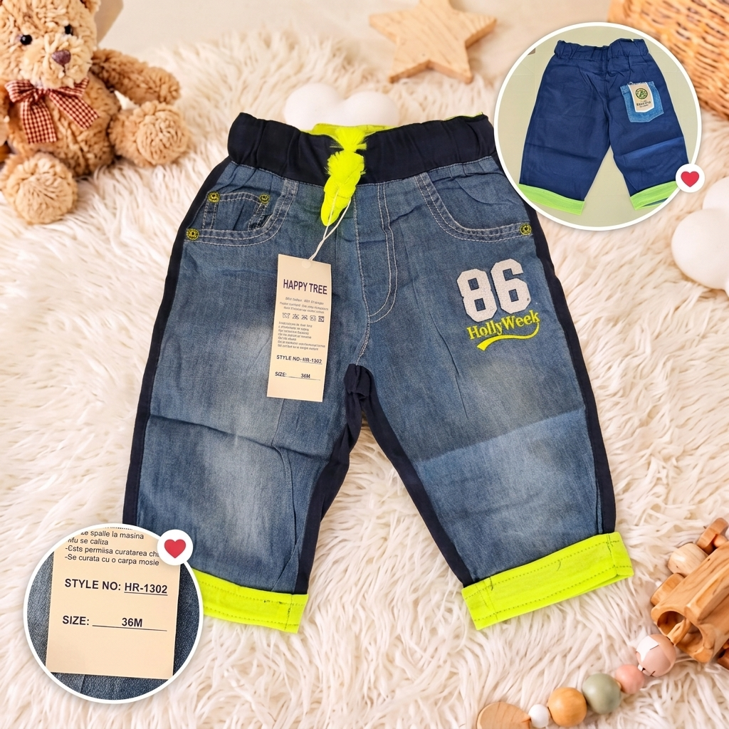 Pantaloni Casual pentru Copii Stil Denim HR-1302