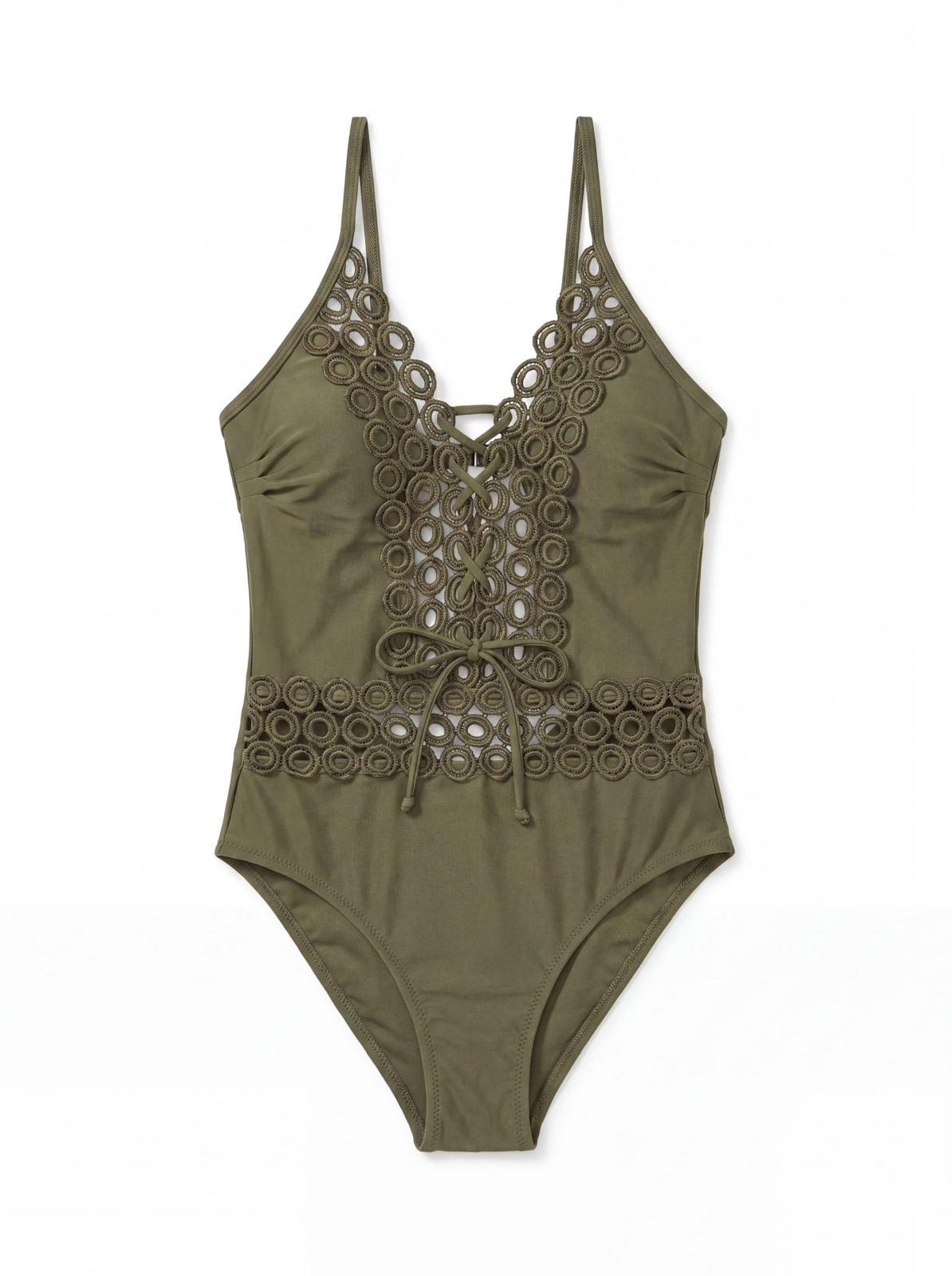 Costum de baie întreg Kaki A18-13