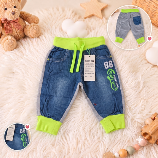 Pantaloni Casual pentru Copii Stil Denim cu Gri HR-1306