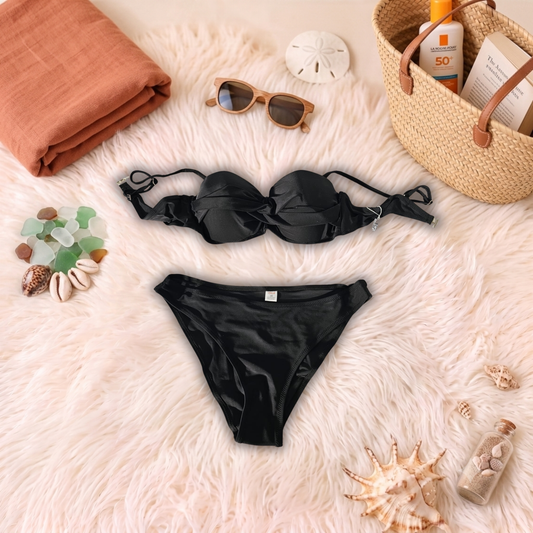 Costum de baie doua piese Negru C19-53