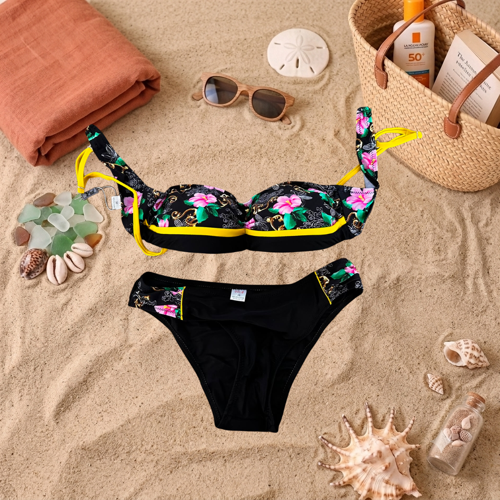 Costum de baie doua piese Negru Y19-1