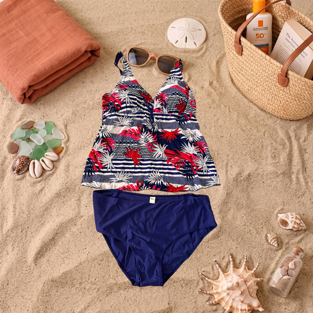 Costum de baie doua piese Bleumarin R21-11