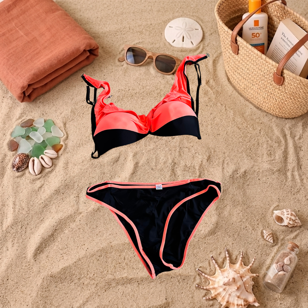 Costum de baie doua piese Fucsia C20-6