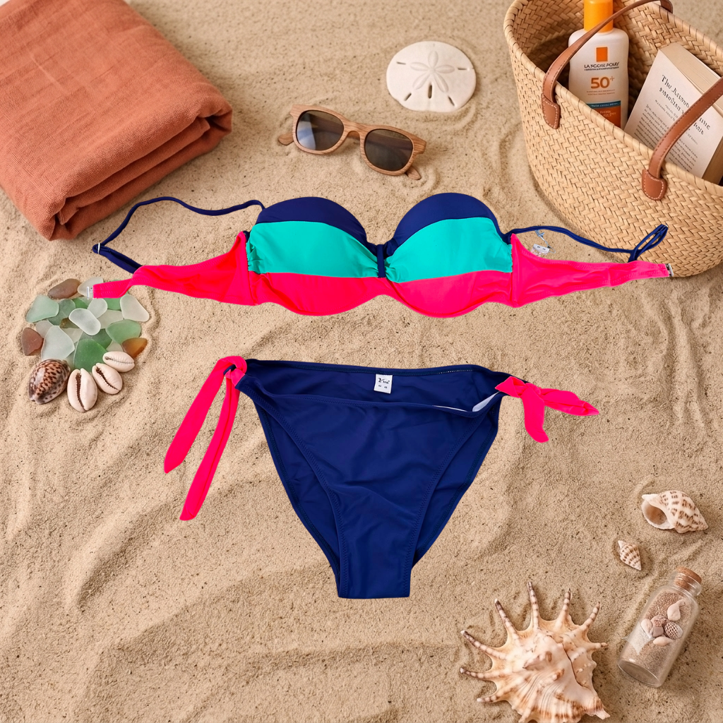 Costum de baie doua piese Fucsia F15-3