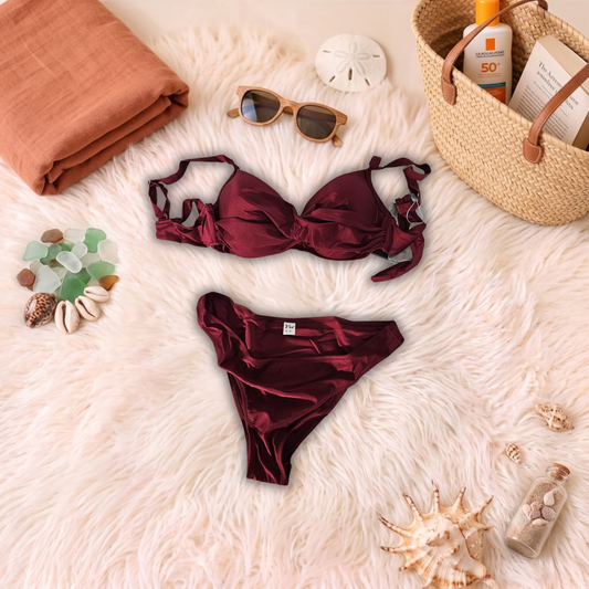 Costum de baie doua piese Visiniu R20-11