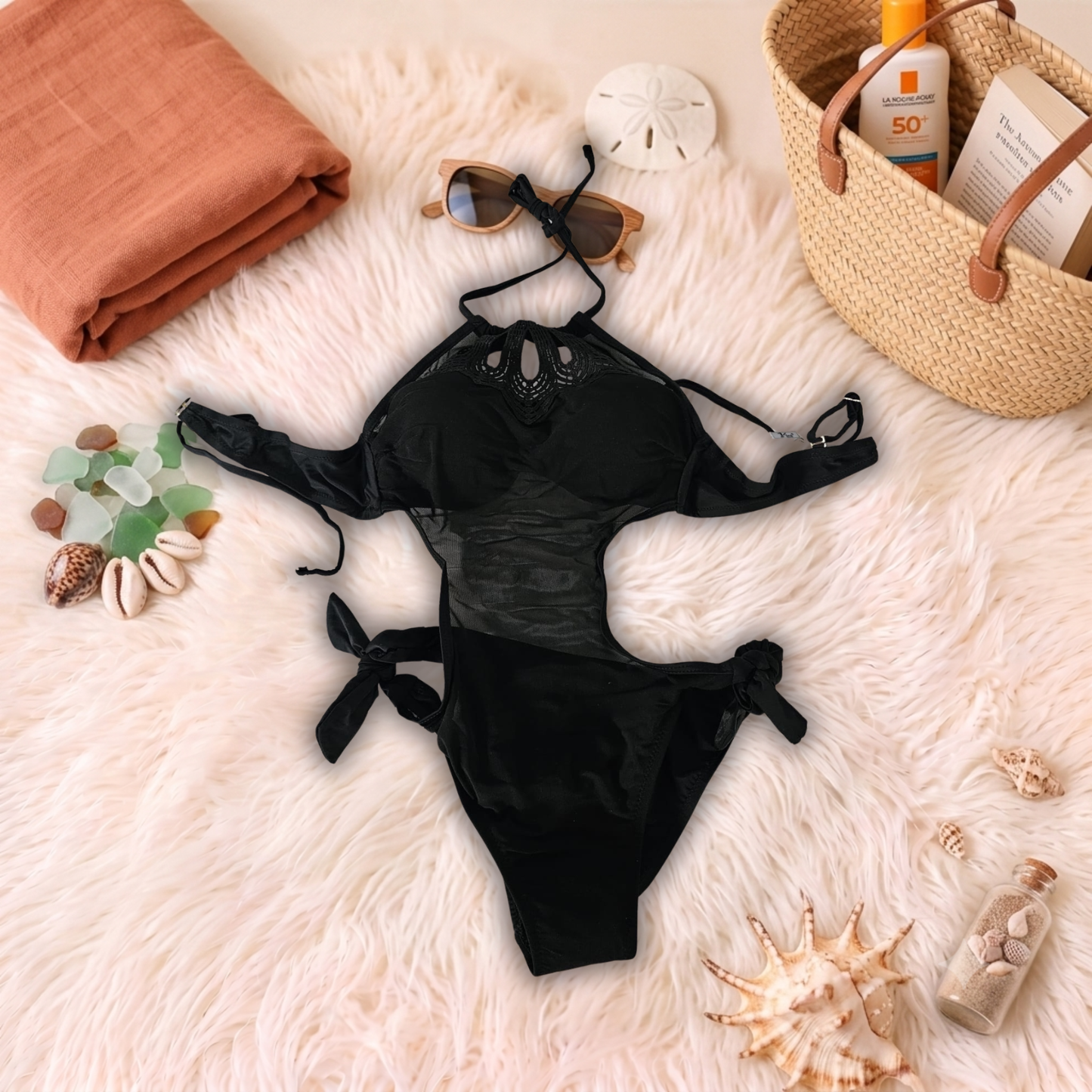 Costum de baie întreg Negru C19-15