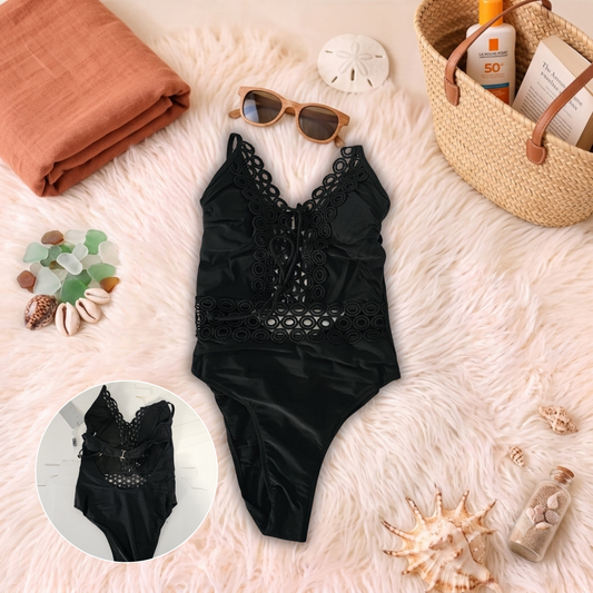 Costum de baie întreg Negru A18-13