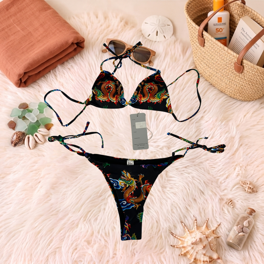 Costum de baie doua piese Negru Z22-14