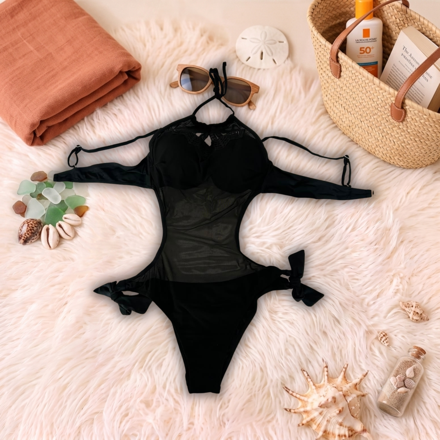 Costum de baie întreg Negru C19-15