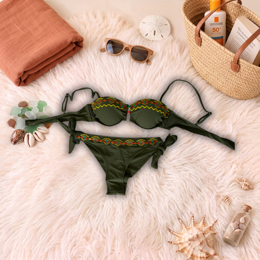 Costum de baie doua piese Verde A18-2B