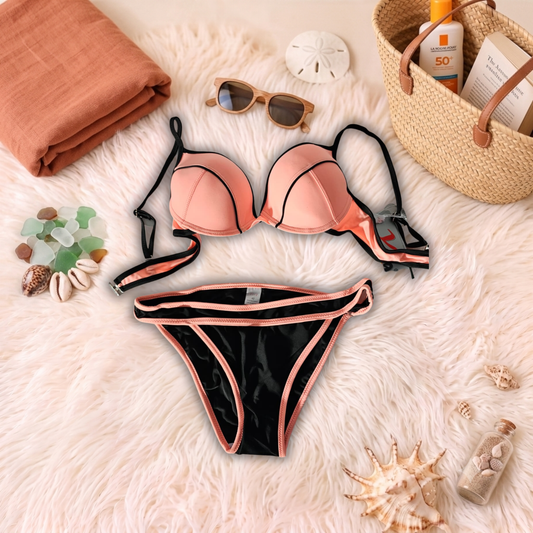 Costum de baie doua piese Fucsia F0928