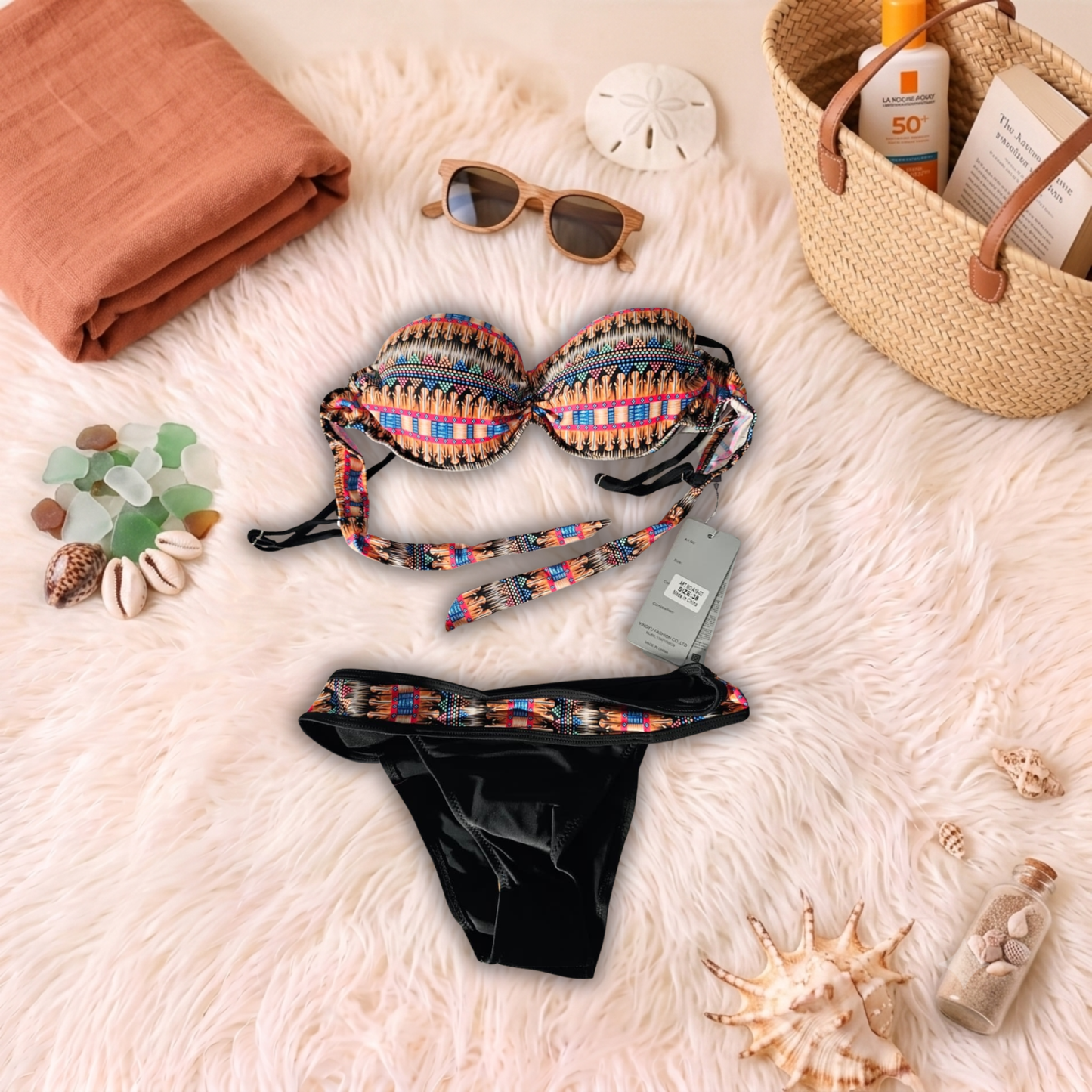 Costum de baie doua piese Negru A19-02
