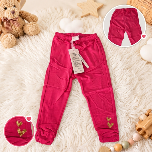 Pantalonași Casual pentru Copii, Roz Zmeură HR-8422