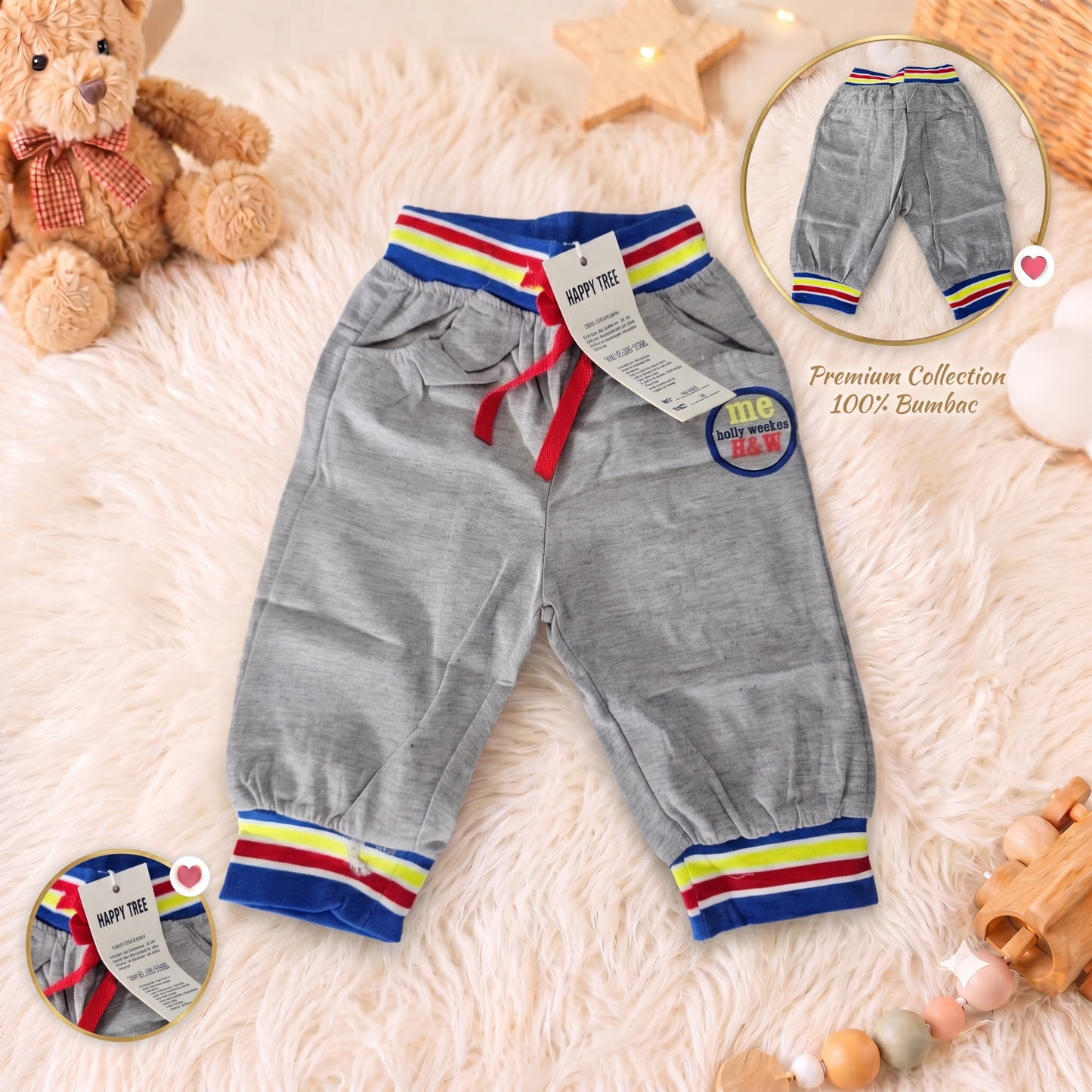 Pantalonași Casual pentru Copii Gri HR-8390