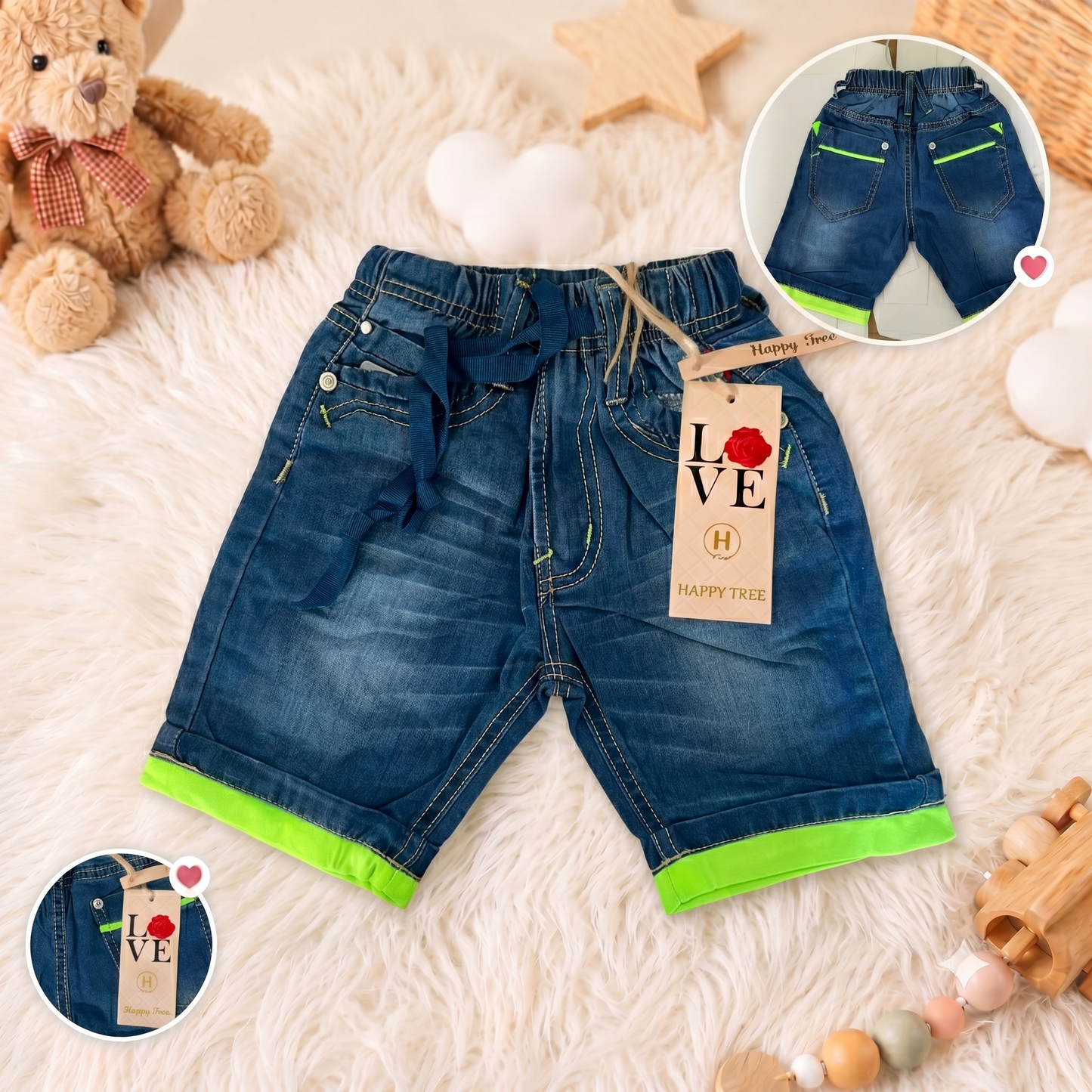 Pantaloni Scurți din Denim pentru Băieți HR-1281