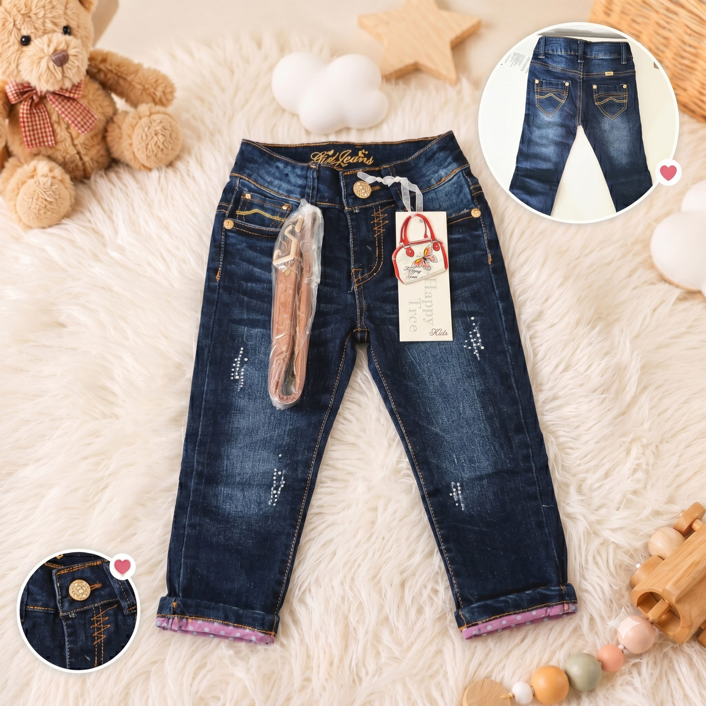 Blugi Denim cu Curea Inclusa HR-1654