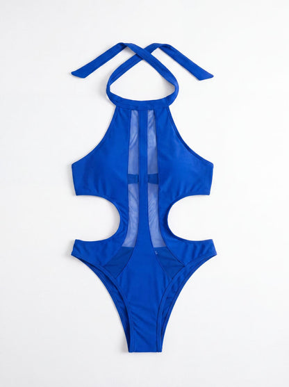 Costum de baie întreg Albastru S18-63