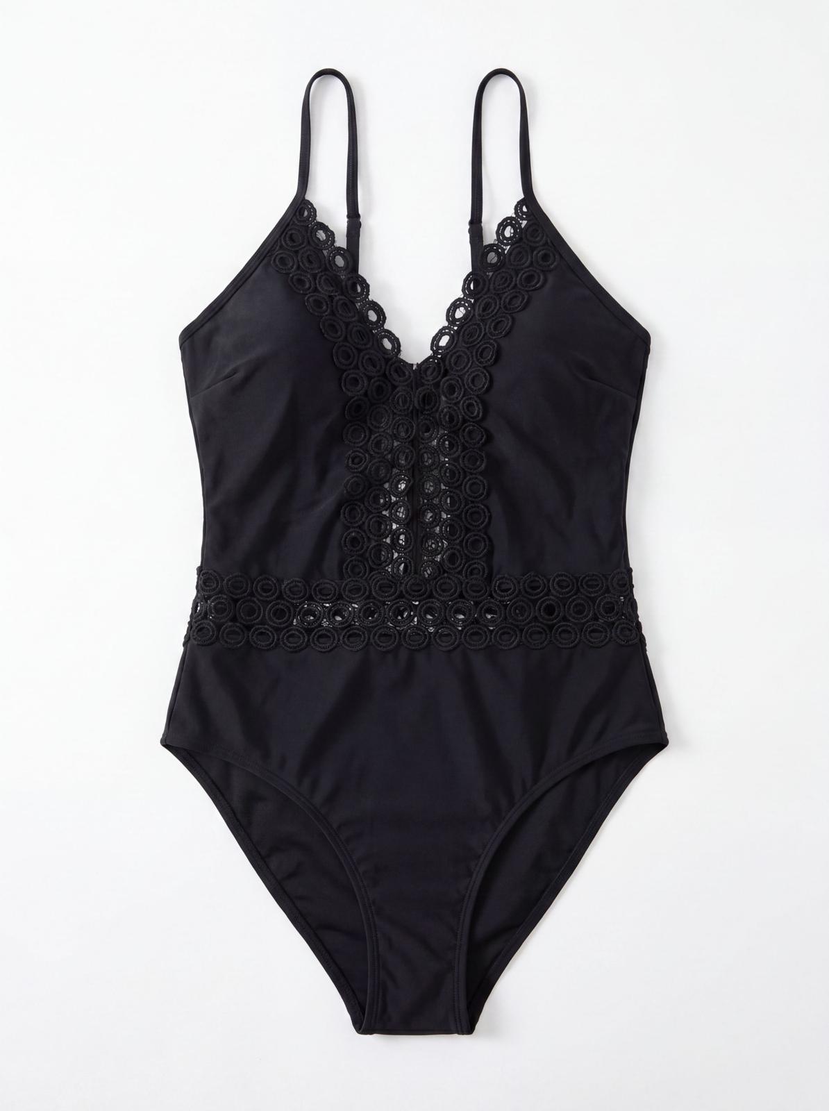 Costum de baie întreg Negru A18-13
