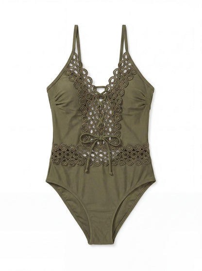 Costum de baie întreg Kaki A18-13
