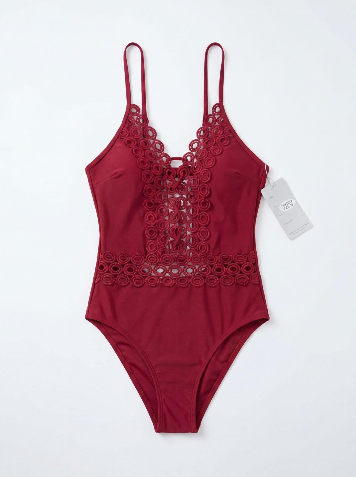 Costum de baie întreg Rosu A18-13